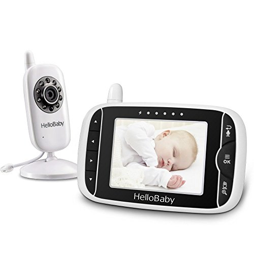 HelloBaby HB32 Monitor Inalámbrico de Vídeo con Cámara Digital, Vigilancia de la Temperatura de Visión Nocturnay 2 Way Talkback System