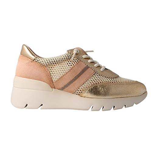 Hispanitas Deportivo Silver/Blanco/Almond Zapatillas para Mujer, 39 Hispanitas Deportivo Silver/Blanco/Almond Zapatillas para Mujer, 39