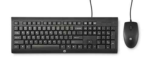 HP C2500 - Teclado y ratón (QWERTY Español, USB), color negro