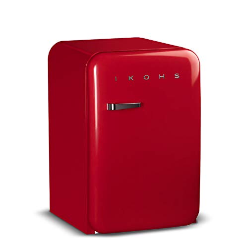IKOHS Retro Fridge - Frigorífico con diseño, Control de Temperatura Ajustable, Estantes Intercambiables, Estética Vintage de los años 50, Clase Energética A+ (Rojo, 83.5 cm) IKOHS Retro Fridge - Frigorífico con diseño, Control de Temperatura Ajustable, Estantes Intercambiables, Estética Vintage de los años 50, Clase Energética A+ (Rojo, 83.5 cm)