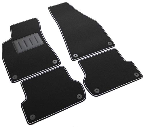 Il Tappeto Auto SPRINT00205 Alfombrillas de Moqueta Antideslizante, Color Negro, Borde Bicolor, Talonera Reforzada de Caucho Il Tappeto Auto SPRINT00205 Alfombrillas de Moqueta Antideslizante, Color Negro, Borde Bicolor, Talonera Reforzada de Caucho