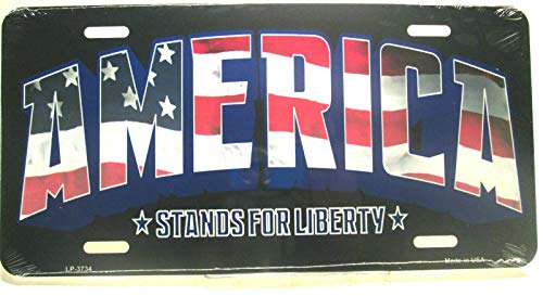 Inga New Sign - Placa de matrícula patriótica de Aluminio con Texto en inglés American Standfor Liberty, 15,2 x 30,5 cm