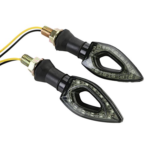 Intermitentes moto, OSAN 2pc 12 LED Ámbar de Motos Lámparas Luces de Dirección Señales Universal de la Motocicleta de Yamaha R1 R6 FZ1 Fazer FZ6 FZ FJR XT WR TT-R