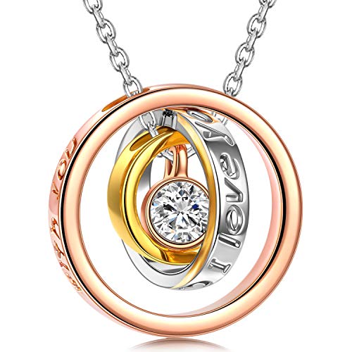 Kami Idea Regalos Dia de la Madre Originales Collares Mujer Joven Tous Mujer Joyeria Swarovski Cristal Oro Rosa Anillos Colgante Regalos para Mujer Mama Regalo Cumpleaños Mujer