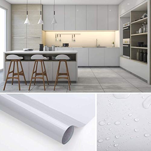 KINLO Vinilo Pegatina Muebles de Cocina, PVC Engomada Autoadhesivo Protege o Decora Armario y Aparatos Eléctricos, Papel Pintado para Muebles/Cocina/Baño,Impermeable Pegatina,0.61 * 5M/Rollo KINLO Vinilo Pegatina Muebles de Cocina, PVC Engomada Autoadhesivo Protege o Decora Armario y Aparatos Eléctricos, Papel Pintado para Muebles/Cocina/Baño,Impermeable Pegatina,0.61 * 5M/Rollo