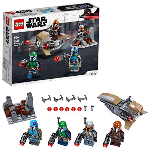 LEGO Star Wars - Pack de Combate: Mandalorianos, Juguete Basado en el Universo de la Guerra de las Galaxias, Incluye un Vehículo Espacial y Armas de Juguete (75267) LEGO Star Wars - Pack de Combate: Mandalorianos, Juguete Basado en el Universo de la Guerra de las Galaxias, Incluye un Vehículo Espacial y Armas de Juguete (75267)