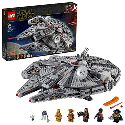 LEGO Star Wars TM - Halcón Milenario, Juguete de Construcción de Nave Espacial, Incluye Minifiguras de Finn, Chewbacca, Lando, C-3PO, R2-D2 y otros, Inspirado en La Guerra de Las Galaxias (75257) LEGO Star Wars TM - Halcón Milenario, Juguete de Construcción de Nave Espacial, Incluye Minifiguras de Finn, Chewbacca, Lando, C-3PO, R2-D2 y otros, Inspirado en La Guerra de Las Galaxias (75257)