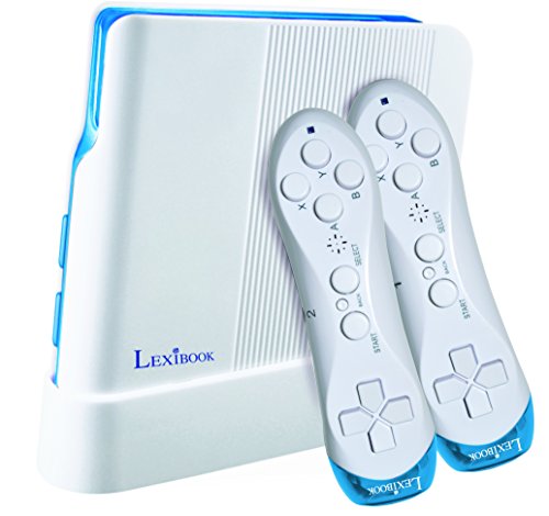 LEXIBOOK (JG7425 Consola de Videojuegos, 221 Juegos y Controladores inalámbricos, Blanco/Azul, Color