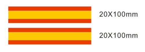 Lote 2 pegatinas vinilo impreso para coche, pared, puerta, nevera, carpeta, etc. Bandera de espana