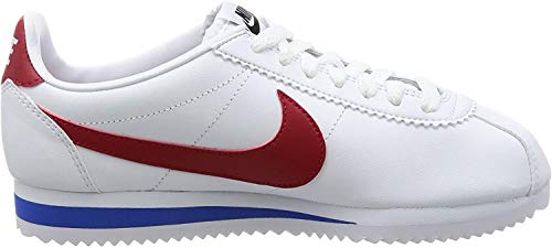 NIKE Classic Cortez Leather, Zapatillas para Mujer, Blanco (White/Varsity Red-Varsity Royal 103), 40 EU