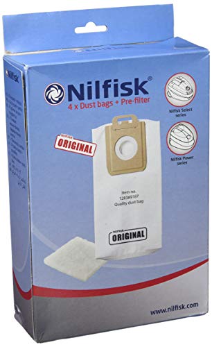 Nilfisk 128389187- Bolsas aspirador, color blanco Nilfisk 128389187- Bolsas aspirador, color blanco