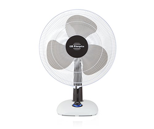 Orbegozo TF 0133 Ventilador de sobremesa oscilante, 3 velocidadessilencioso, asa de transporte, rejilla de seguridad, 40 W de potencia