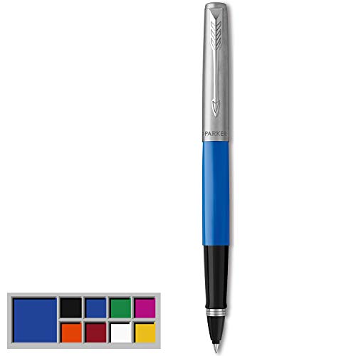 Parker Jotter Originals Rotulador Roller, Acabado Azul Clásico, Punta Fina, Tinta Negra Parker Jotter Originals Rotulador Roller, Acabado Azul Clásico, Punta Fina, Tinta Negra