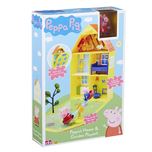 Peppa Pig 06156 - Maletín de Juego Casa y jardín de Peppa Peppa Pig 06156 - Maletín de Juego Casa y jardín de Peppa