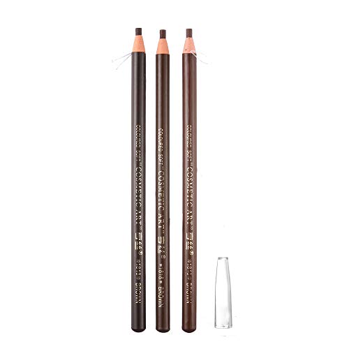 portátil impermeable lápiz de cejas para microblading Peel Off cuerda de tracción (3 piezas Marrón, Marrón oscuro, Marrón claro)