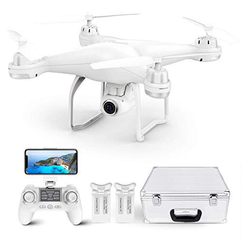 Potensic T25 GPS Drone, FPV RC Drone con Cámara 1080P HD WiFi Vídeo en Vivo, Retorno Automático a Casa, Control de Altitud, Sígueme, con 2 Baterías y Maletín