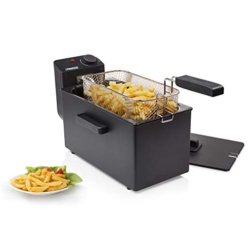 Princess 182727 Deep Fat Fryer - Freidora, Zona Fría, Filtro de Seguridad, Volumen de 3 litros, Color Negro