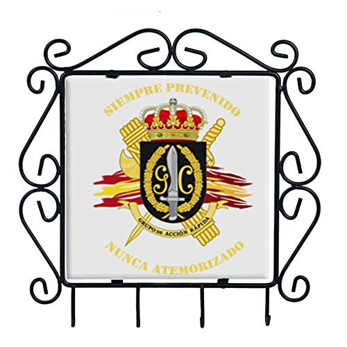 Regalos Originales. FTC by ALBERO Cuelga Llaves Baldosín forja Grupo Guardia Civil Especial. Siempre Prevenido. 22,5 x 22,5 cm. 4 Ganchos Regalos Originales. FTC by ALBERO Cuelga Llaves Baldosín forja Grupo Guardia Civil Especial. Siempre Prevenido. 22,5 x 22,5 cm. 4 Ganchos