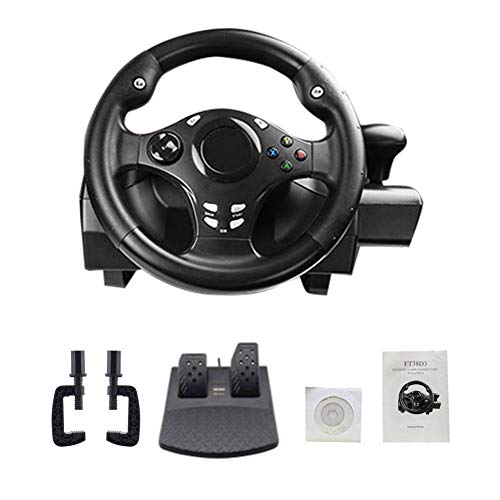 rosemaryrose Volante Ps4 Volante Ps4 Accesorios Volante Xbox One 7 En 1 270 ° Racing Steering PS4 / PS3 / PC/Xbox-One/XBOX-360 / Switch/Android-Volante del Juego