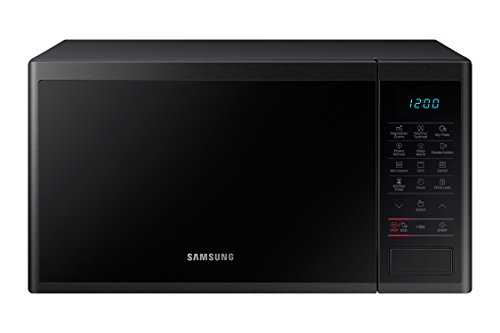 Samsung MG23J5133AK/EC - Microondas con grill, 800W/1100W, 23 litros, interior Cerámica Enamel, color negro mate