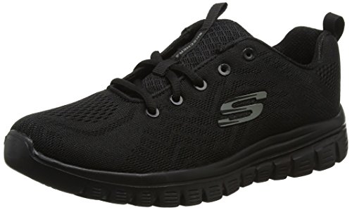 Skechers Women 12615 Low-Top Trainers, Black (Black Mesh/Trim Bbk), 4 UK (37 EU) Skechers Women 12615 Low-Top Trainers, Black (Black Mesh/Trim Bbk), 4 UK (37 EU)