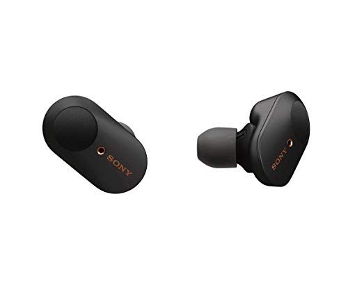 Sony WF1000XM3 - Auricular Noise Cancelling (True Wireless, Bluetooth, sonido adaptativo, compatible con Alexa y Google Assistant, hasta 32 h de batería, óptimo para trabajar sin ruido y viaje), negro