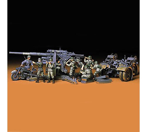 Tamiya 300035017 - Maqueta de cañón antiaéreo con Motocicleta y 9 Soldados (época: 2ª GM, Escala: 1:35) Tamiya 300035017 - Maqueta de cañón antiaéreo con Motocicleta y 9 Soldados (época: 2ª GM, Escala: 1:35)