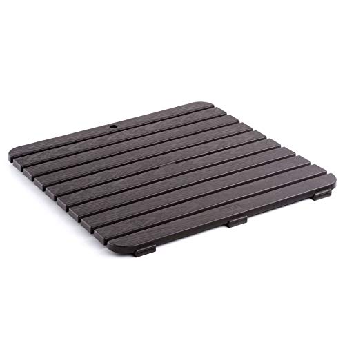 Tatay 5530000, Tarima de baño Cuadrada en plástico con Efecto Madera, Marrón, 55 x 55 cm Tatay 5530000, Tarima de baño Cuadrada en plástico con Efecto Madera, Marrón, 55 x 55 cm
