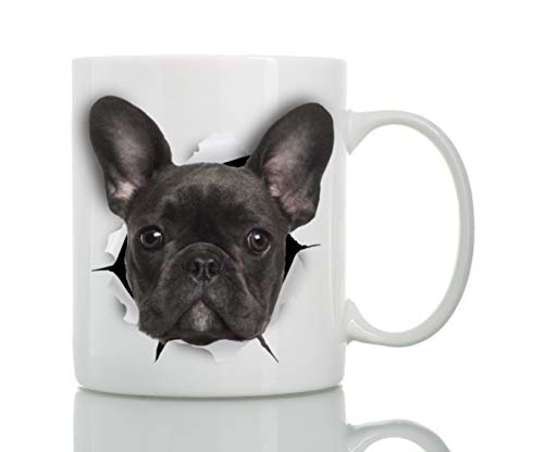 Taza de Bulldog Francés Negro - Taza Bulldog Francés de Cerámica para Café - Regalo Perfecto sobre Bulldog Francés - Divertida y Bonita Taza de Café para Amantes de los Perros