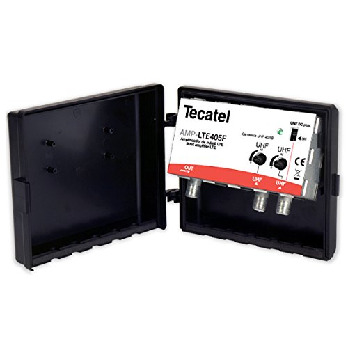 Tecatel AMP-LTE405F - Amplificador mástil 40 dB UHF-UHF LTE, Color Blanco Tecatel AMP-LTE405F - Amplificador mástil 40 dB UHF-UHF LTE, Color Blanco