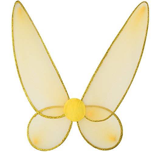 TecTake dressforfun Alas de Mariposa | con Borde de Brillo y más sensación de Mariposa | Amarillo | 46,5 x 52 cm TecTake dressforfun Alas de Mariposa | con Borde de Brillo y más sensación de Mariposa | Amarillo | 46,5 x 52 cm