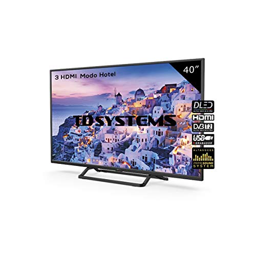 Televisor Led 40 Pulgadas Full HD, TD Systems K40DLX9F. Resolución 1920 x 1080, 3X HDMI, VGA, USB Reproductor y Grabador.