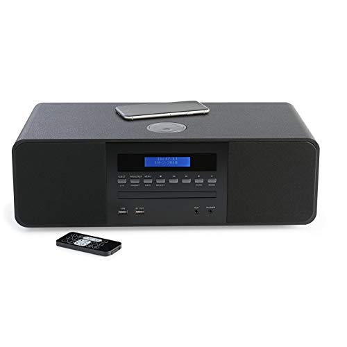 Thomson MIC200IBT - Minicadena (Bluetooth, reproductor de CD, radio, MP3, USB, cargador de inducción) color negro