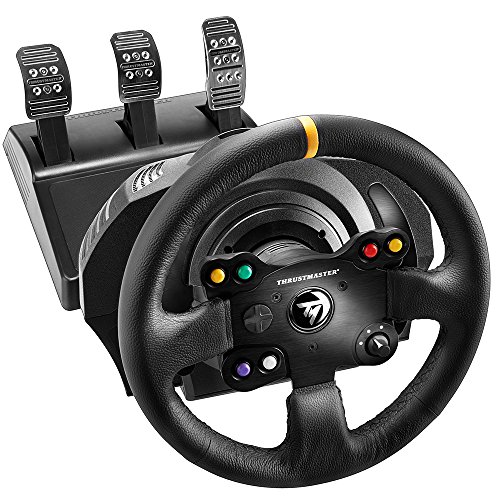 Thrustmaster TX RACING WHEEL LEATHER EDITION - Volante - XboxOne / PC -Force Feedback - 3 pedales - Licencia Oficial Xbox