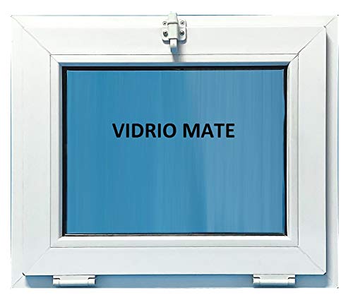 (V08M) Ventana Pvc Baño 600x500 Golpete Abatible Climalit Mate
