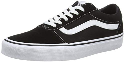 Vans Ward Canvas, Zapatillas Hombre, Negro ((Suede/Canvas) Black/White C4R), 43 EU