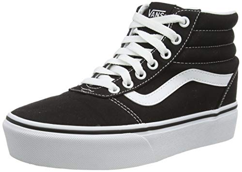 Vans Ward Hi Platform, Zapatillas Altas para Mujer, Negro ((Canvas) Black/True White 1wx), 38 EU