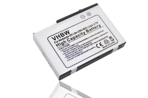 vhbw BATERÍA LI-ION 1000mAh compatible con NINTENDO DS Lite sustituye USG-001, USG-003