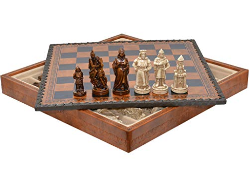 Vidal Regalos Juego Ajedrez Medieval + Backgammon Piel 28 cm Vidal Regalos Juego Ajedrez Medieval + Backgammon Piel 28 cm