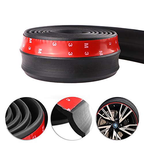 Vingtank Parachoques delantero del coche, protector de la falda del labio de la barbilla del protector de la falda del labio de la barbilla del deflector del labio de 2.5m / 8.2ft, anchura de 60mm Vingtank Parachoques delantero del coche, protector de la falda del labio de la barbilla del protector de la falda del labio de la barbilla del deflector del labio de 2.5m / 8.2ft, anchura de 60mm