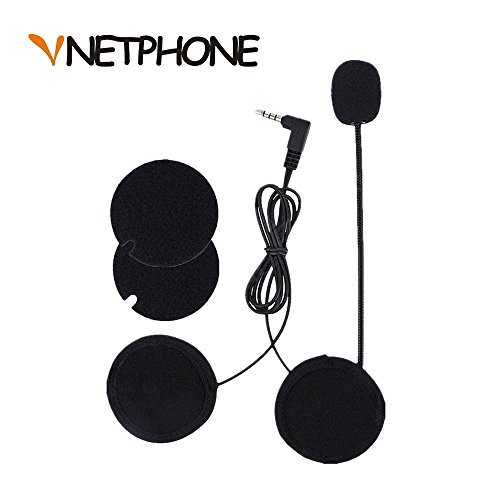 VNETPHONE® Micrófono Auriculares para V6 Motocicleta Casco Bluetooth Intercomunicador Interphone