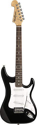 Washburn 6 String Solid-Body - Guitarra eléctrica, color negro brillante (S1B-A)
