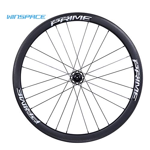 Winspace 700C - Juego de ruedas de carbono para bicicleta de carretera (30 mm, ruedas tubulares Shimano 10/11 velocidades de solo 1200 g), color blanco, tamaño 30mm tubular