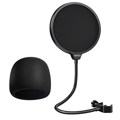 YOTTO Pantallas antiviento y filtros anti-pop Pop Filter para micrófonos, Espuma Paraviento Micrófono Parabrisas para Blue Yeti, Yeti Pro Condenser Micrófono YOTTO Pantallas antiviento y filtros anti-pop Pop Filter para micrófonos, Espuma Paraviento Micrófono Parabrisas para Blue Yeti, Yeti Pro Condenser Micrófono