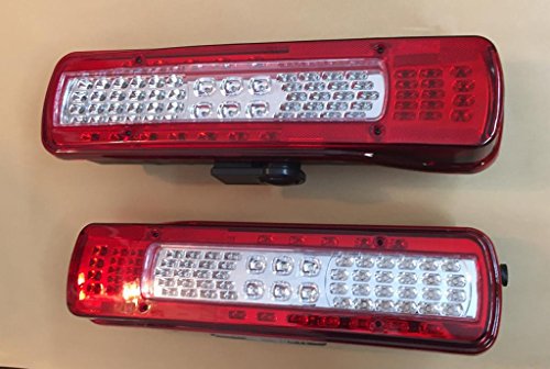 2 x LED Cola luces trasera en la luz reverso Beeper izquierda + derecho luz número placa 500 mm