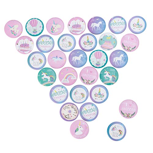 30 Piezas Unicornio Colorido Insignia de Botones Pin Broche de Unicornio para Infantiles niños Unicornio Fiestas de cumpleaños Regalos