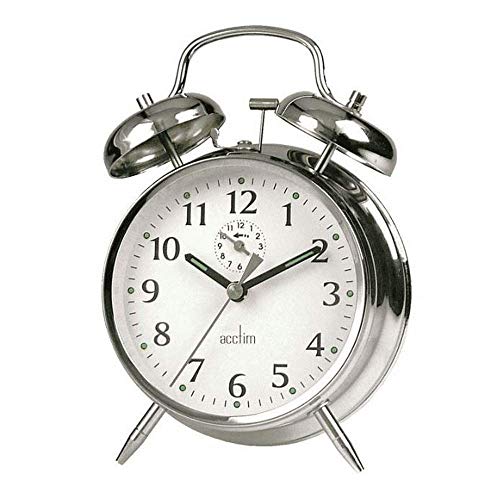 Acctim 12627 Saxon - Reloj Despertador (Cromado)