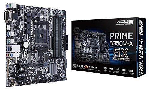 Asus AMD AM4 B350 mATX - Placa base, DDR4 3200MHz, 32Gb/s M.2, HDMI, SATA 6Gb/s, USB 3.1