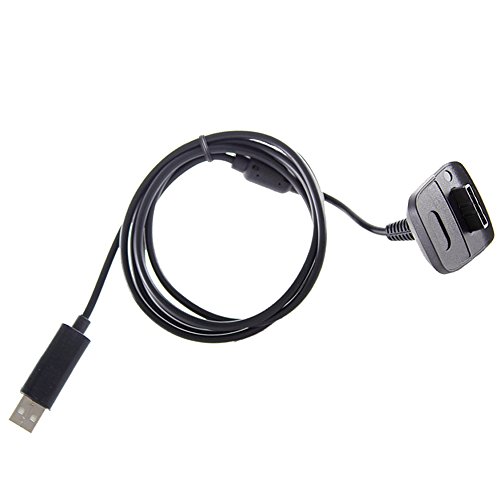 Cable de Carga para el Mando Inalámbrico de Microsoft XBOX 360 Negro, Electrónica Rey®