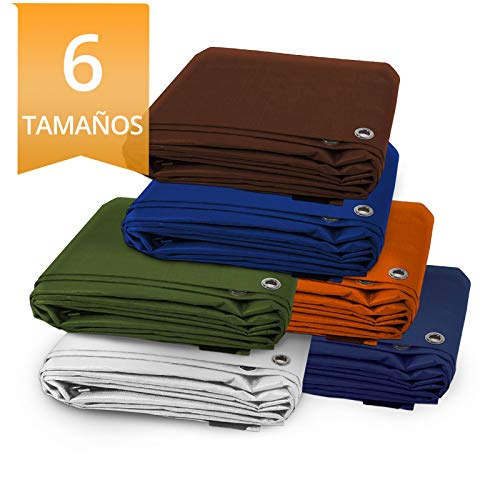 casa pura Toldo Impermeable para Exterior - Lona Impermeable | Lona con Ojales | Resistente | 80g/m² | 7 Colores, Distintos tamaños (Marrón, 6x8) casa pura Toldo Impermeable para Exterior - Lona Impermeable | Lona con Ojales | Resistente | 80g/m² | 7 Colores, Distintos tamaños (Marrón, 6x8)